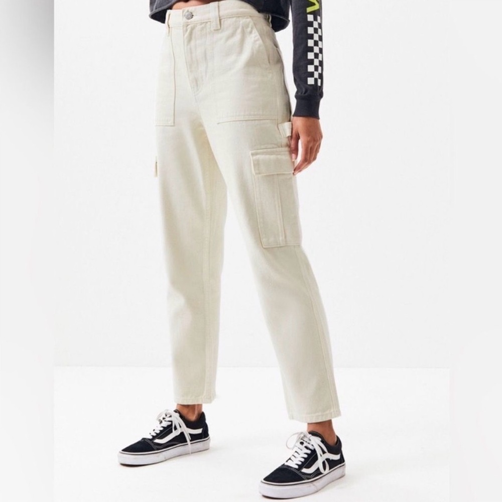 PacSun High rise Cream Carpenter Pants